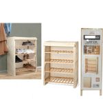 Παπουτσοθήκη Woodhandy Μπεζ/Ξύλο 63x27.5x88.5cm