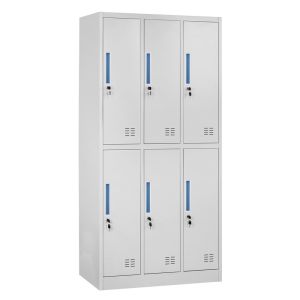 Φοριαμός ArteLibre 6 Θέσεων ELBORON Ανοιχτό Γκρι Μέταλλο 90x45x185cm