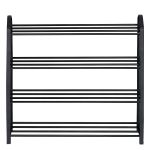 Παπουτσοθήκη ArteLibre REAGAN Με 4 Ράφια Μαύρο Μέταλλο 62x20x62cm