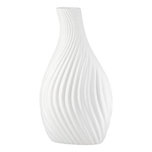 Βάζο Οργανικό Κεραμικό Λευκό 16X8X29Cm 16X8X29Cm
