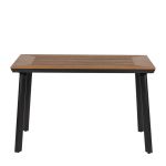 Τραπέζι Κήπου ArteLibre EPUPA Μαύρο/Καρυδί Αλουμίνιο/Ξύλο 120x80x73cm