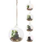 Φυτό Τεχνητό ArteLibre Κρεμαστό Σε Μπάλα Με Βούδα Γυαλί Σε 4 Σχέδια