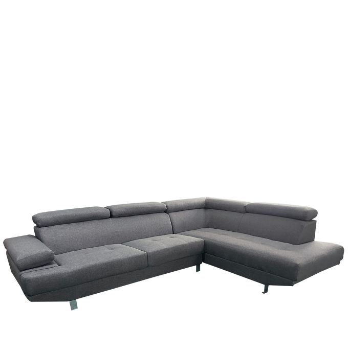 Καναπές Γωνιακός ArteLibre MASAL Γκρι Ύφασμα 280x185x85cm