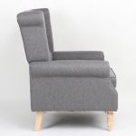 Πολυθρόνα ArteLibre OTTAVIA Σκούρο Γκρι Ύφασμα 77x80x106cm