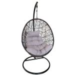 Κούνια Πολυθρόνα ArteLibre MELVIN Σκούρο Καφέ/Μαύρο 90x61x112cm