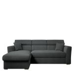 Καναπές Γωνιακός ArteLibre Αριστερή Γωνία AUDREY Σκούρο Γκρι 243x174x80/91cm