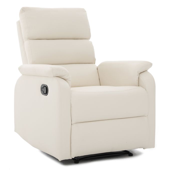 Πολυθρόνα Ανακλινόμενη ArteLibre TALITHA Μπεζ PU 79x97x101cm