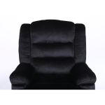 Πολυθρόνα Ανακλινόμενη ArteLibre CARINAE Μαύρο Βελούδο 93x90x100cm