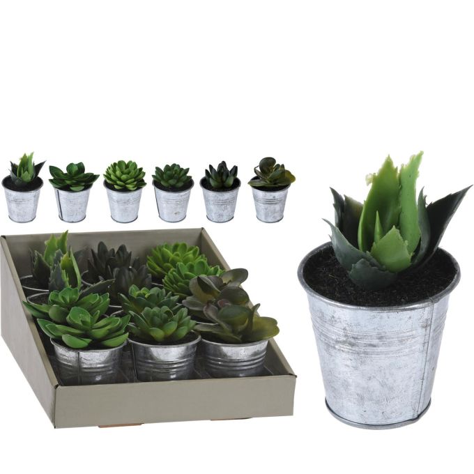 Φυτό Τεχνητό ArteLibre Σε Μεταλλικό Γλαστράκι 6x6x10cm Σε 6 Ποικιλίες