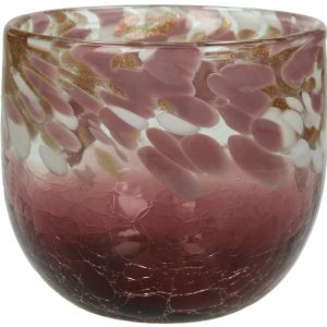 Κηροπήγιο ArteLibre Ροζ Γυαλί 12.5x12.5x10cm